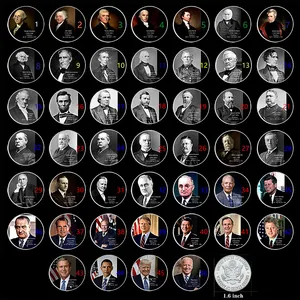 2024 nuovo 46 US EX-President DonaldTrump regali da collezione distintivi placcati argento monete Commemorative artigianali