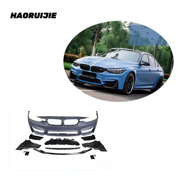 Paraurti per auto per BMW serie 3 F30 F35 320i 328i 335i upgrade M3 Body kit griglie parafanghi gonna laterale diffusore paraurti posteriore per auto