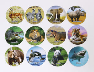 2024 anak-anak bermain peran game plastik hewan model cincin mainan dengan kartu nama - Product Image 6