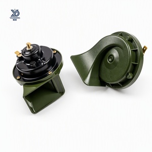 Klaxon <span class=keywords><strong>de</strong></span> voiture super puissant 12V 24V vert militaire étanche, double tonalité, pour <span class=keywords><strong>camions</strong></span> et motos - Product Image 2