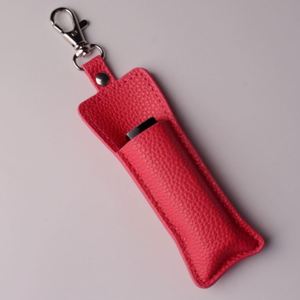 Hand-Stitched <b>Lipstick</b> Pouch Keychain Reusable PU Leather <b>Lipstick</b> <b>Holder</b> Lip Balm <b>Holder</b> Travel Accessories - Product Image 2