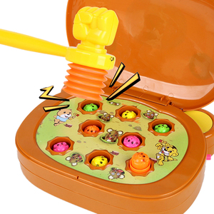 QS usine OEM Portable sac à main électrique à main dessin animé ours cochon tigre chien Animal Whack taupe jeu enfants jouet avec musique - Product Image 3