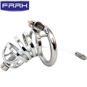 FRRK-11A ด้วยสายสวนโลหะสแตนเลสพรหมจรรย์อุปกรณ์ล็อคการควบคุมความสนุกสนานพรหมจรรย์ล็อคสำหรับผู้ชาย - Product Image 2