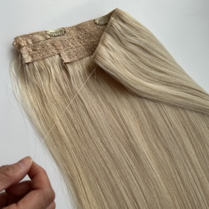 Flip in Hair Trame 100% Machine À Coudre Double Couleur Extensions de Trame de Cheveux Humains clip dans les cheveux 2024 Blonde Double Dessiné Remy - Product Image 2