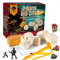 Kit de Excavación Educativo 5 en 1 para Niños, Juguetes de Excavación para Arqueología Pirata, Exploración para Edades de 5 a 7 Años, Hecho de TPR
