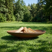 Brasero en acier Corten/carbone robuste, sur mesure, 60-200 cm, épaisseur 3-12 mm, pour feu de bois, foyer extérieur, camping, portable, hiver