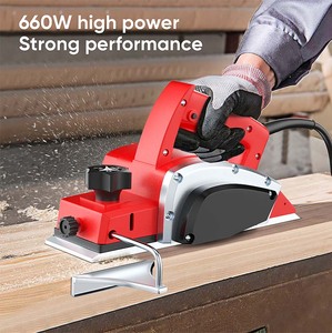 Cepilladora eléctrica <span class=keywords><strong>de</strong></span> <span class=keywords><strong>carpintero</strong></span>, portátil para trabajo en el sitio, mangos amortiguadores para reducir la fatiga del operador - Product Image 6