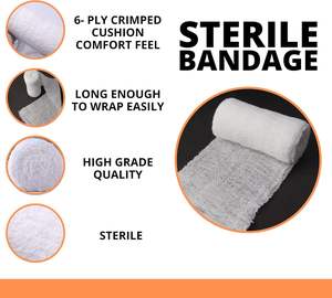 ผ้าก๊อซพันแผลแบบม้วนชนิดใช้แล้วทิ้ง ผ่านการฆ่าเชื้อด้วย EO  ทำจากผ้าเครปคอตตอนยืดหยุ่น  สำหรับห้ามเลือด  ยี่ห้อ Kerlix - Product Image 2