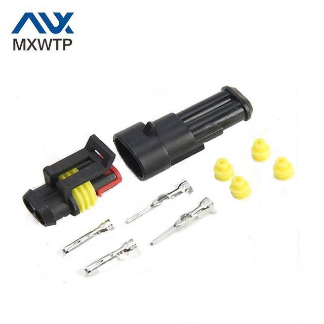 2 Pin Way Waterproof Connector 2P Plug Automotive Electrical Wire Connector