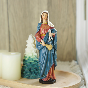 Statue Religiose Cattoliche in Resina Fatima Vergine Maria Ornamenti Religiosi Fatti a Mano Madonna da Cucina - Product Image 1