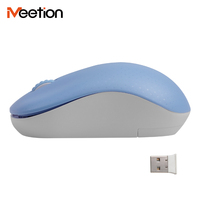 Mouse Nirkabel Mini Tipis Meetion R545 Flat Lightweight USB 2.4G Optical Driver untuk Windows dan Mac