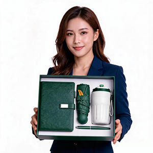 Set de Regalo Corporativo Premium Personalizado, Cuaderno de Cuero con Logotipo Personalizado, Bolígrafo, Tazas y Paraguas, Regalo Empresarial de Lujo para Kit de Bienvenida - Product Image 1