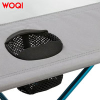 Table de camping pliable WOQI avec 2 porte-gobelets, table de plage ultralégère en aluminium, table portable d'extérieur pour pique-nique, pêche