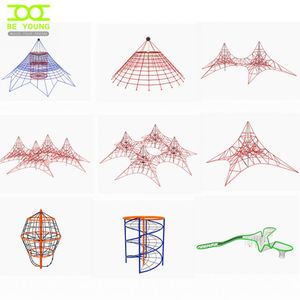 Easy — aire de jeux d'extérieur pour enfants, en filet de Nylon, escalade, toile d'araignée, brouilleur, corde triangulaire, structure robuste - Product Image 3