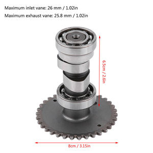 <b>Motorcycle</b> GY6-125cc <b>Camshaft</b> Metal Replacement Part for Scooter Clutch Performance Enhancement - Product Image 3