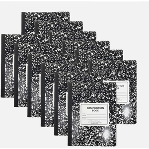 Black Note Books Composición Wide Ruled Book 100 Sheet 200 Page Regreso a la escuela - Product Image 1