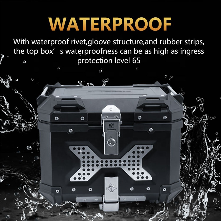 DUHAN, большое хранение компьютерной приставки к телевизору для мотоцикла алюминиевые 55L водонепроницаемый противоударный