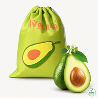 Nieuwe Waterdichte 210d Polyester Aluminiumfolie Draw String Food Fruit Groenten Vers Houden Trekkoord Isolatie Opbergtas