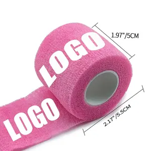 TUHU Tattoo Wholesale Disposable 2.5cm 5cm Non-woven Tattoo Grip Tape Cohesive Elastic Bandage Tattoo Machine Grip Wraps