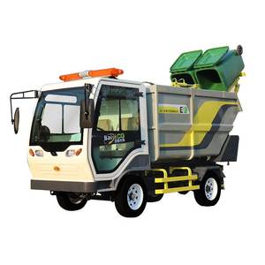 BY-L35 camion à ordures électrique de camion à benne basculante à chargement automatique de nouvelle énergie avec la remorque arrière - Product Image 1