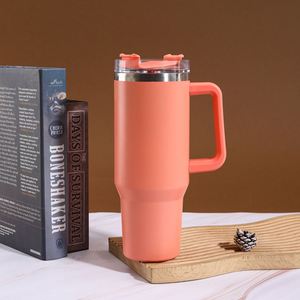 Gobelet isotherme de voyage pour voiture H1.0 avec poignée, 40 oz, couvercle, paille, antidérapant, OEM ODM, logo personnalisé - Product Image 4