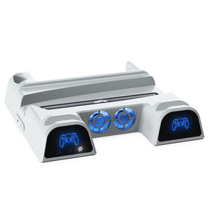 3 in 1 kipas pendingin vertikal multifungsi pengendali konsol penyimpanan cakram berdiri basis stasiun pengisian cepat untuk PS5 - Product Image 1