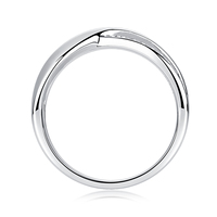 Bague tendance en argent sterling 925 de style hip-hop, forme en X, entièrement sertie de diamants en moissanite, éternité pour homme - pour mariage et fête