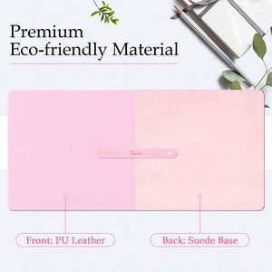Wholesale Colorful Anti-Slip Double Size PU Leather Mouse <b>Pad</b> Custom Logo Size Non-Slip <b>Waterproof</b> Heat Resistant Mouse Mat - Product Image 4