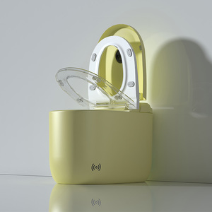 Explosive Models Smart Toilet Auto Flush Heated Seat Deodorizer Yellow Oval Shape Bidet P-Trap Drainage Remote <strong>Control</strong> Advanced - Product Image 4
