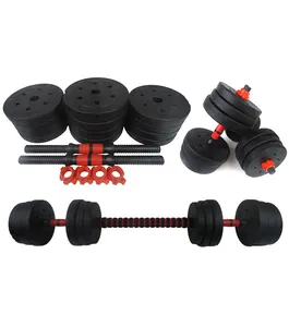 Có thể điều chỉnh 10kg 20kg 30kg 40kg miễn phí mở rộng thanh có thể tháo rời cao su tráng xi măng Barbell quả tạ đặt