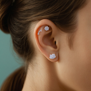 10 pièces/ensemble 20G or fantaisie forme boucle d'oreille hypoallergénique Piercing avec 3MM vis sur boule support pendantes Cartilage hélice bijoux - Product Image 3