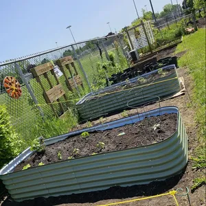 Kits de lit de jardin surélevé en aluminium d'extérieur en métal grande jardinière en acier galvanisé