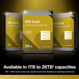26TB Gold Enterprise Class <b>Internal</b> <b>Hard</b> <b>Drive</b> HDD 7200 RPM 6 Gb/s 512 MB 3 5" WD261KRYZ for WD261KRYZ Western D - Product Image 3