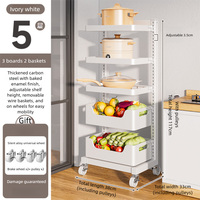 Meuble de rangement sous évier en métal à double niveau au design moderne et personnalisable, avec étagères efficaces pour cuisine et rangement d'épices