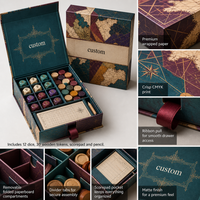 Boîte de rangement personnalisée avec impression couleur intégrale, conception gratuite, rigide, pour accessoires de jeux de société (dés, jetons, carnet de scores)