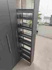 Mueble de Almacenamiento de 6 Niveles, 300 mm, Fabricante de Muebles, Extraíble, Gris Hierro, Accesorio de Cocina Estrecho, Herrajes - Product Image 6