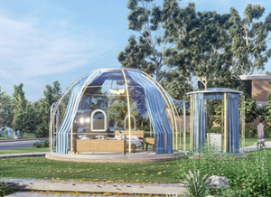 <span class=keywords><strong>Yourte</strong></span> en plastique transparente de luxe de jardin extérieur pour diner/café - Product Image 3