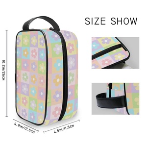 Nouveautés : Trousse de Toilette/Maquillage Imperméable Simple en Tissu Recyclé avec Impression de Logo Personnalisé, Sac de Voyage Hawaïen pour Cosmétiques avec Fermeture Éclair - Product Image 4