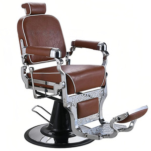 Chaise de barbier professionnelle robuste en cuir synthétique, durable, inclinable hydrauliquement, avec repose-pieds double usage, écologique, XINMAN - Product Image 4