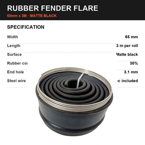 Pelindung Lumpur Roda Karet Universal 65mm, Fender Flare Lebar, Ekstensi Fender, Cocok untuk SUV dan Truk 4x4 Off Road - Product Image 3
