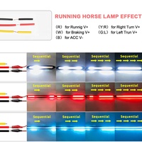 Nueva condición coche LED amarillo señal de giro blanco DRL impermeable escaneo faro tira Luz de circulación diurna estilo que fluye
