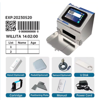 Imprimante Jet d'Encre de Bureau Statique Intelligente à Écran Tactile pour Estampillage Date d'Expiration Lot Code QR/Code-Barres Logo Machine de Codage pour Bouteille
