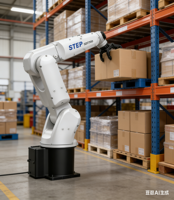 Robot de bureau 6 axes STEP SD7-700, charge utile 7 kg, portée 723 mm, haute précision ±0,02 mm pour la distribution de colle et la pulvérisation 3C