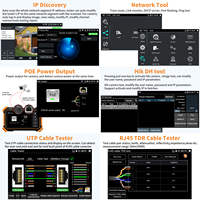 Moniteur CCTV Rsrteng IPC-1910C Plus 4 pouces, testeur de caméra IP 8K, testeur de câble POE, testeur de câble TVI CVI AHD, outils réseau WiFi, traceur de câble