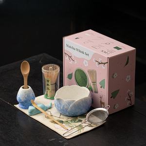 Set de Matcha Premium con Glaseado Rosa Flor de Hielo, Incluye Tamizador y Chashaku, Regalo de Té Profesional y Estilo Artesanal con Diseño de <span class=keywords><strong>Cereza</strong></span> - Product Image 6