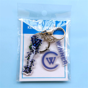 Porte-clés KPOP pour enfants errants <span class=keywords><strong>ATEEZ</strong></span> Twice ASTRO ROSE IU (G) Bâton lumineux en acrylique I-DLE Porte-clés trois pièces Sac Pendentif Cadeau pour fans - Product Image 6