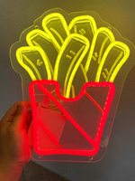 Enseigne lumineuse personnalisée en néon acrylique pour intérieur, certifiée CE, pour Noël, restaurant, boutique de hamburgers, menu lumineux, 10W