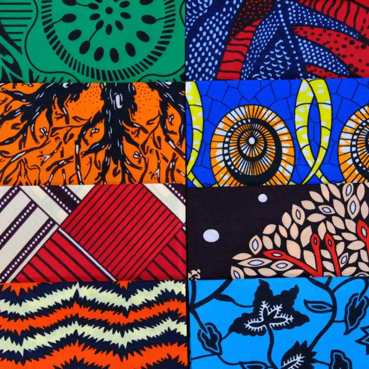 Tecido de cera para vestido com estampa de cera africana personalizada, tecido 100% algodão com estampa de cera de Ancara
