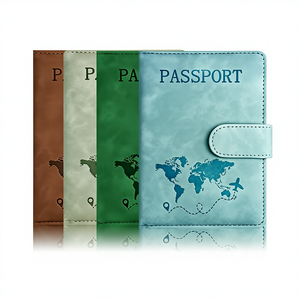 Porta Pasaportes de Cuero PU con Cierre Magnético y Logotipo Personalizado, Protección para Pasaporte, Color Sólido, Transfronterizo - Product Image 1