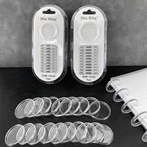 Tùy chỉnh 11 cái/gói nhiều màu nhựa trong suốt đĩa ràng buộc máy tính xách tay siêu rõ ràng nhựa mở rộng ràng buộc đĩa - Product Image 5